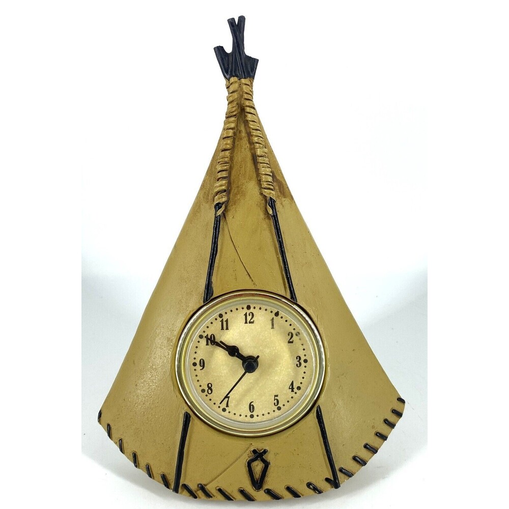 St. Labre Indian School  Tee Pee  Clock  Hand Painted Works Used